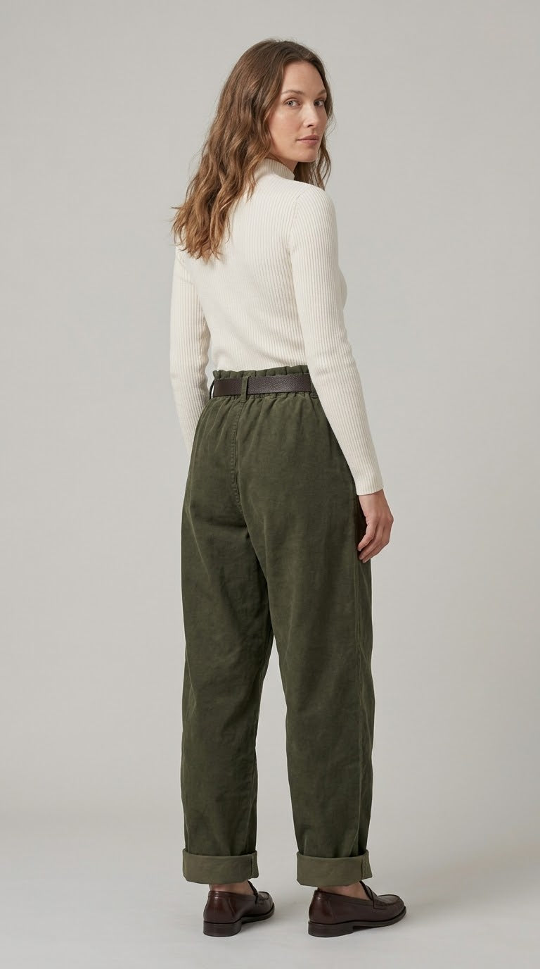 Pantalone Kikisix ovetto in velluto 2 var. colore