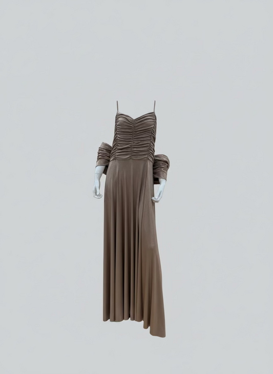 Abito Elegante Dorato Operà - Malerba Showroom