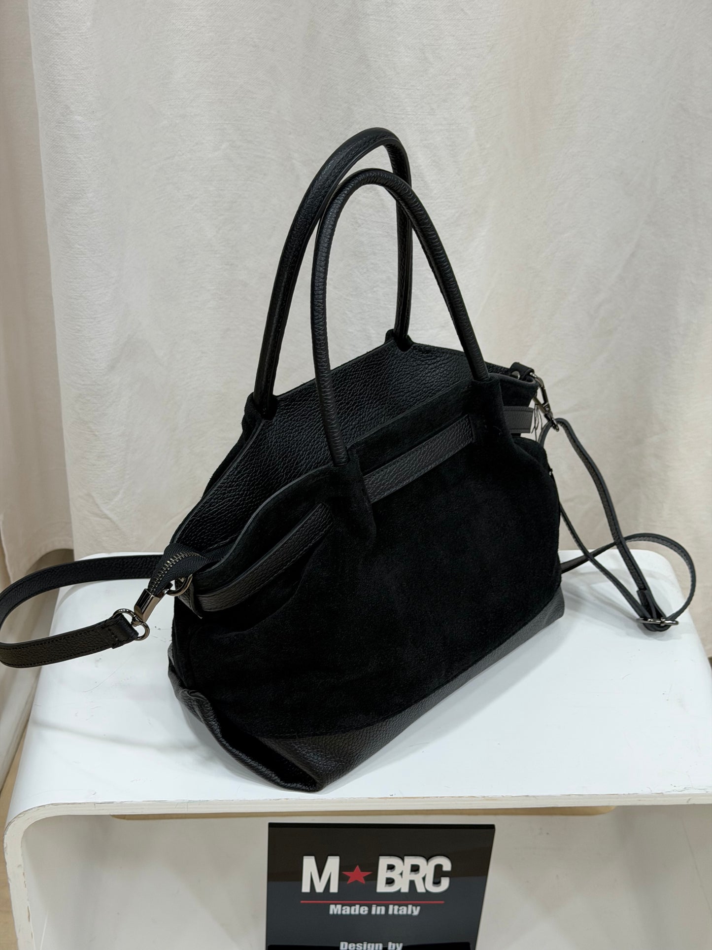 Borsa In Pelle Nera Massimo Braccialini