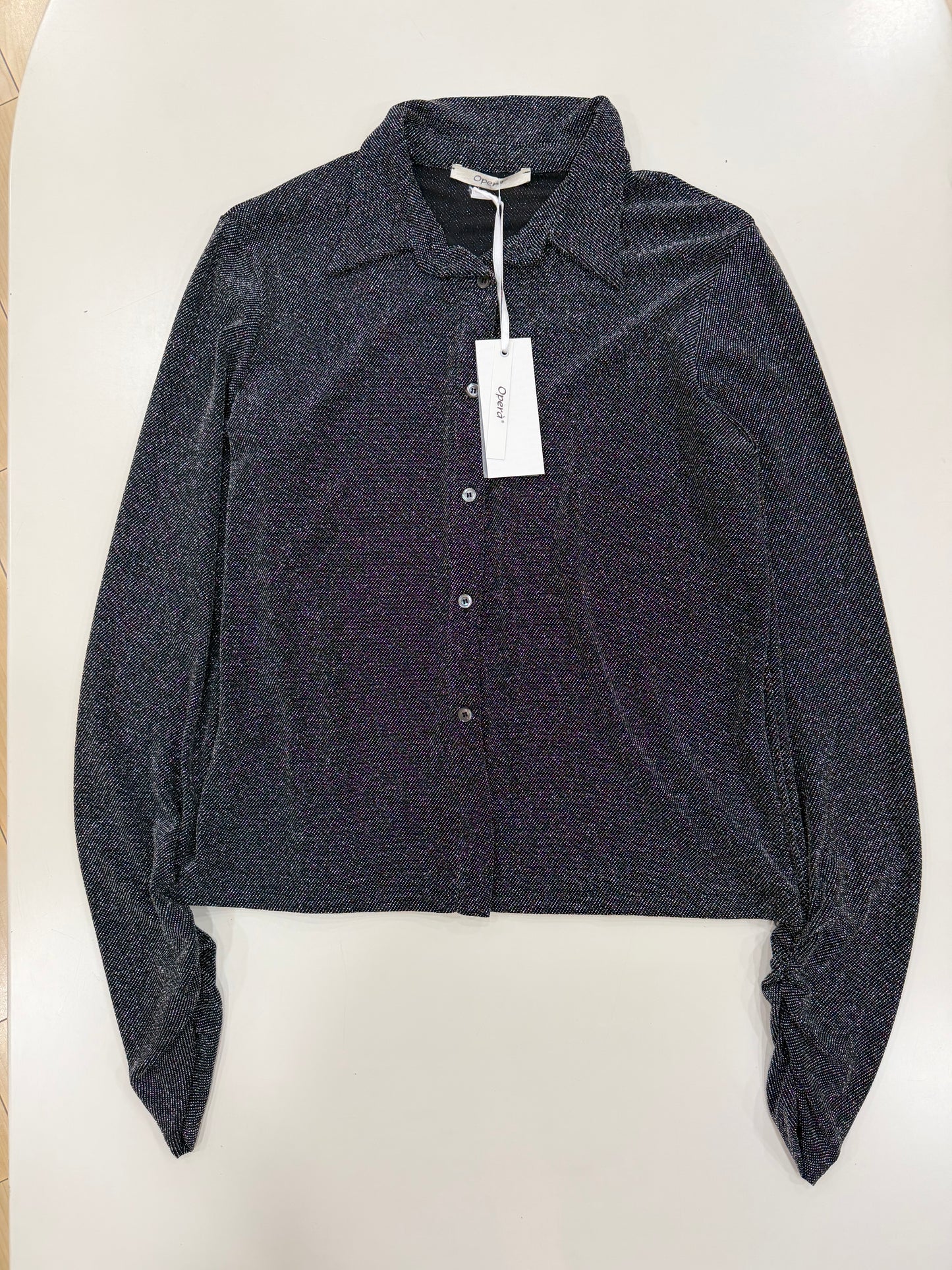 Camicia Jersey Nera/Argento Operà