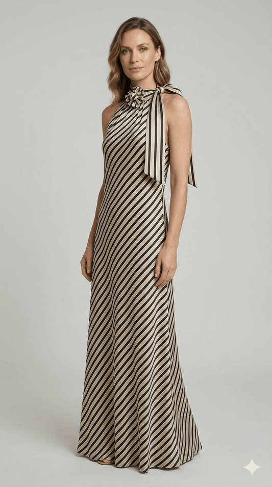 Abito Operà riga bicolore - Malerba Showroom