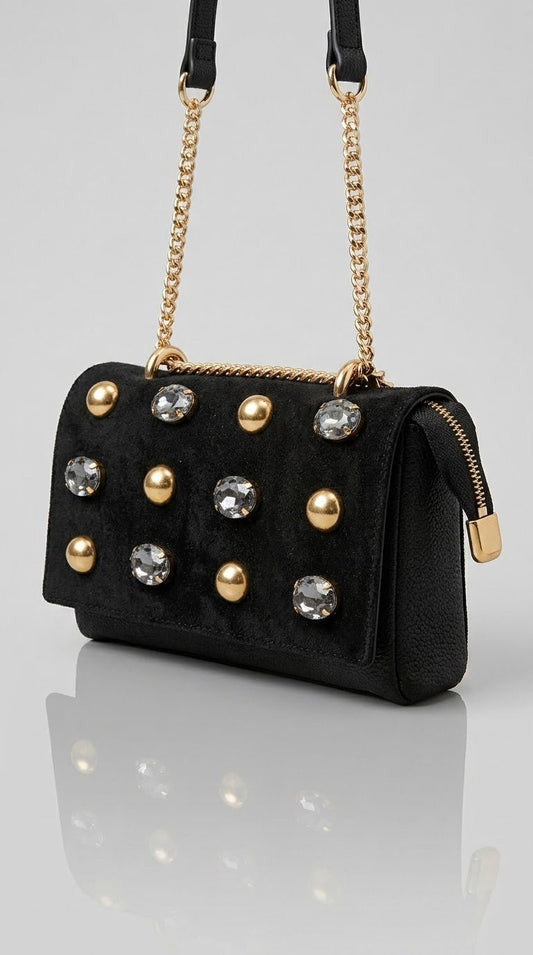 Borsa MBRC in pelle con pietre linea cosmo - Malerba Showroom