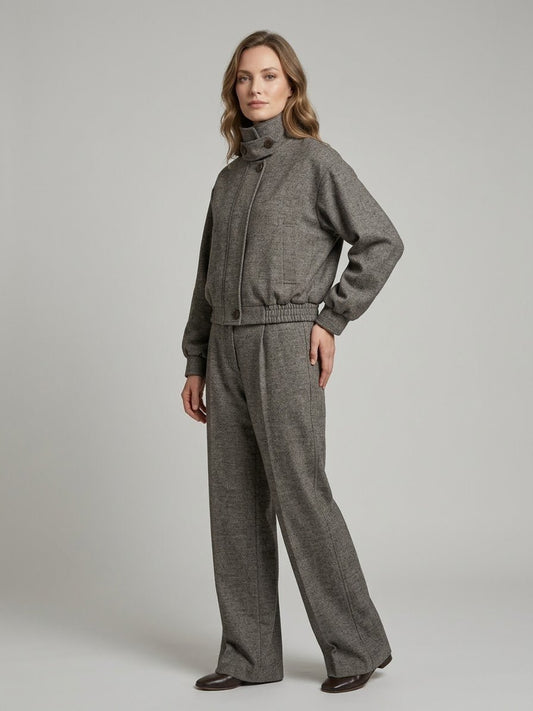 Completo Le Streghe effetto melange marrone/panna - Malerba Showroom