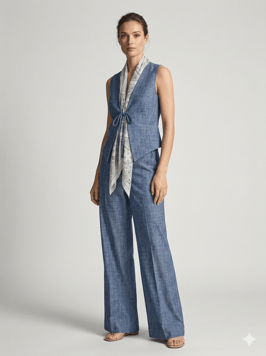 Completo Operà misto lino Col. jeans - Malerba Showroom