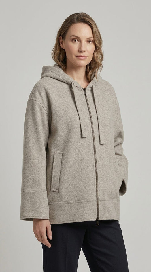 Giaccone Vicolo con zip e cappuccio - Malerba Showroom