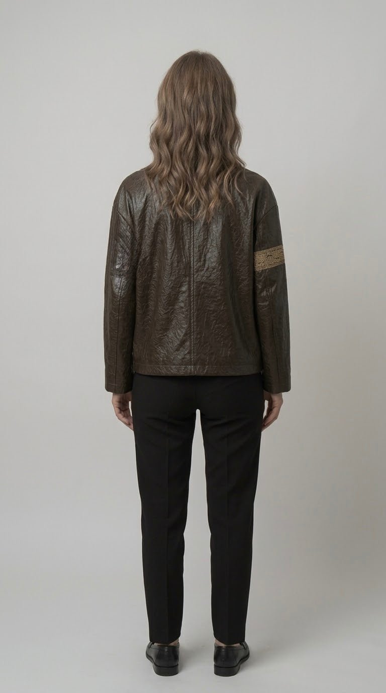 Giubbotto Le Streghe in pelle fettuccia - Malerba Showroom