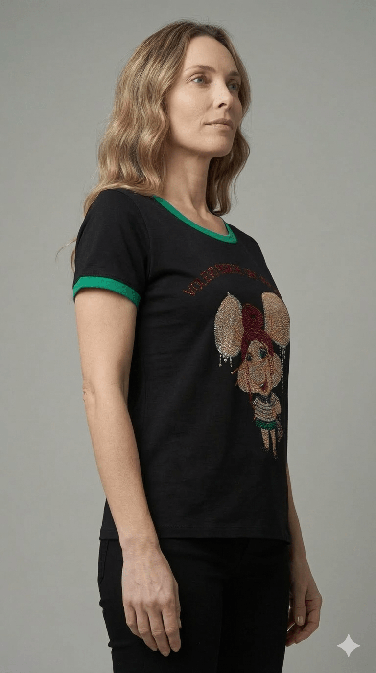 Maglietta Zoe Bianca e Nera voglio essere un'influenzer - Malerba Showroom