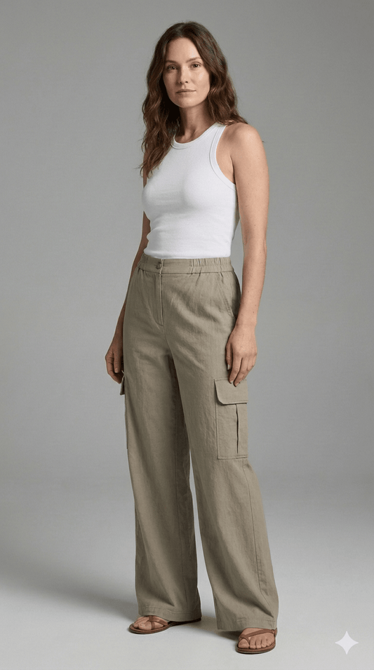 Pantalone Le Streghe Beige e V.militare - Malerba Showroom