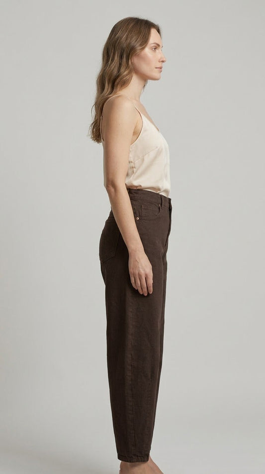 Pantalone Le Streghe in jeans elasticizato modello balloon - Malerba Showroom