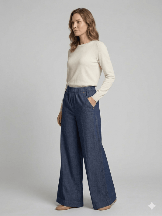 Pantalone palazzo con tasche Ragno - Malerba Showroom