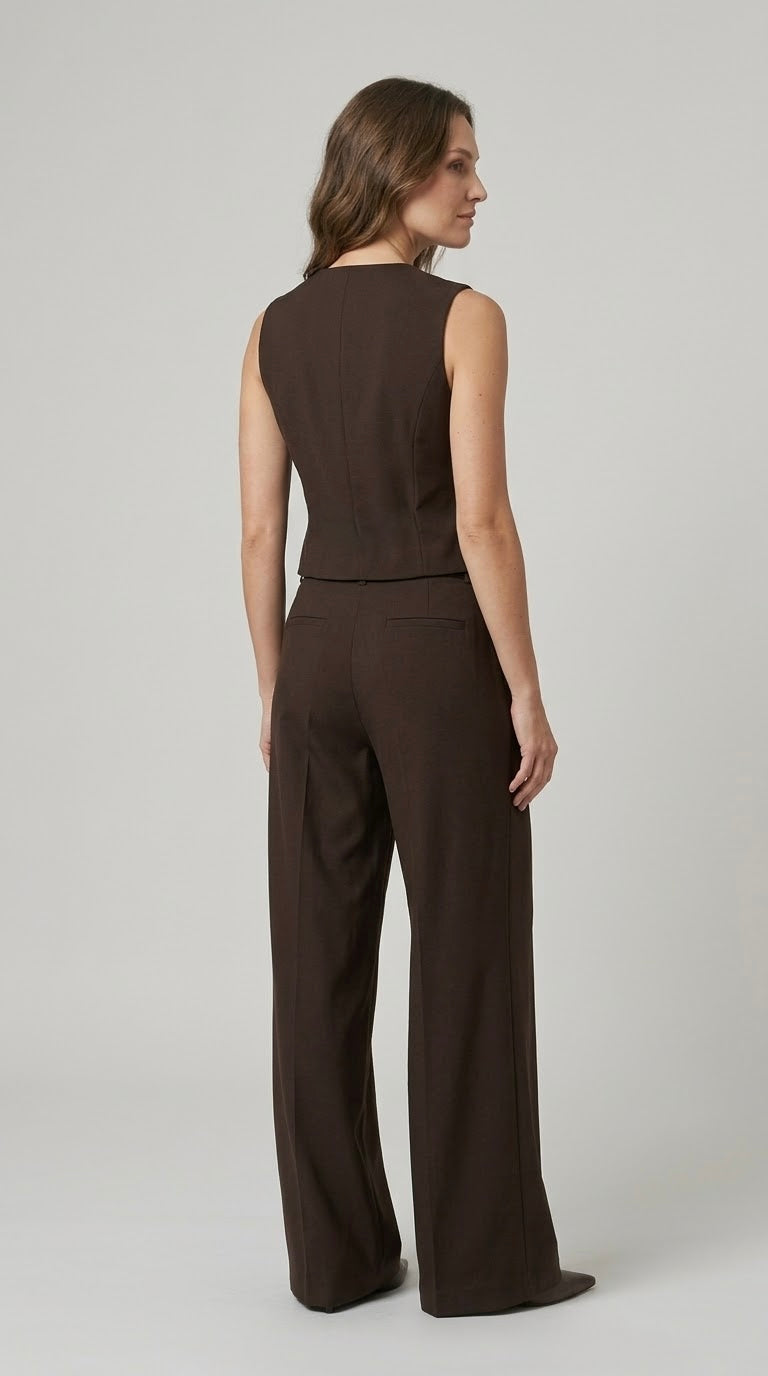 Completo Two Way tre pezzi moro giacca,gilet,pantalone