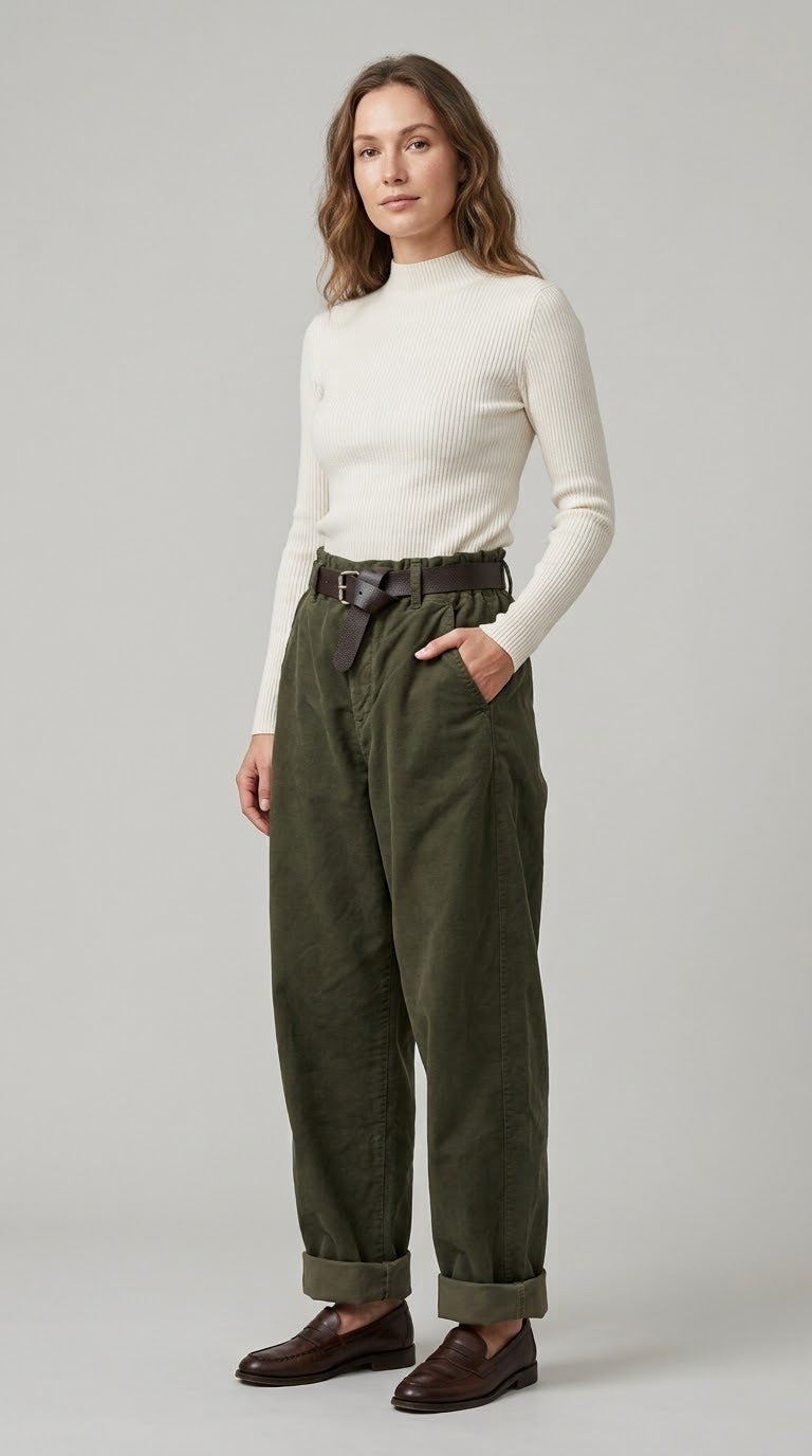 Pantalone Kikisix ovetto in velluto 2 var. colore