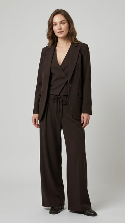 Completo Two Way tre pezzi moro giacca,gilet,pantalone