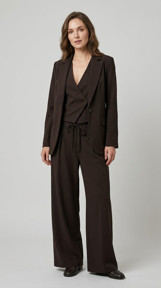 Completo Two Way tre pezzi moro giacca,gilet,pantalone