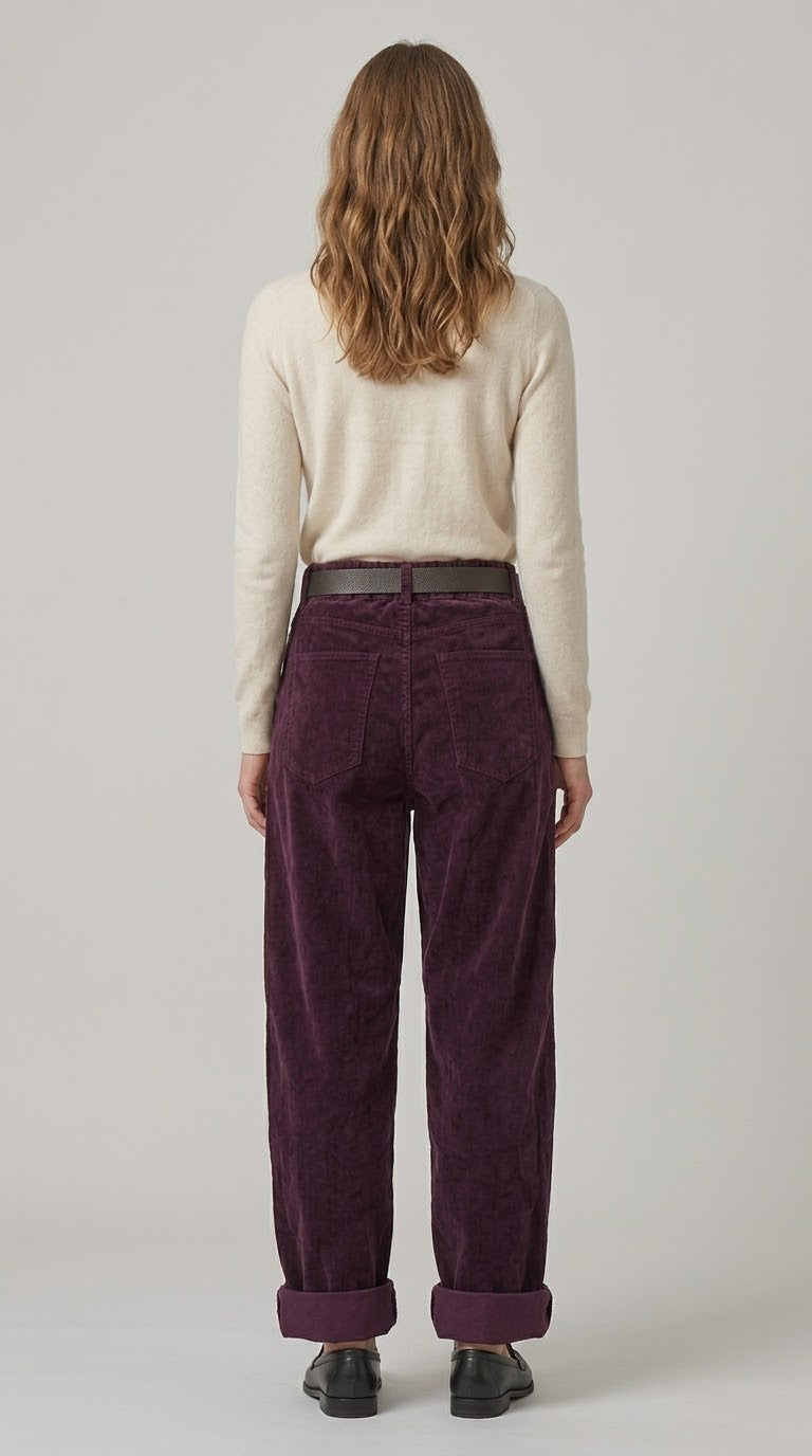 Pantalone Kikisix ovetto in velluto 2 var. colore