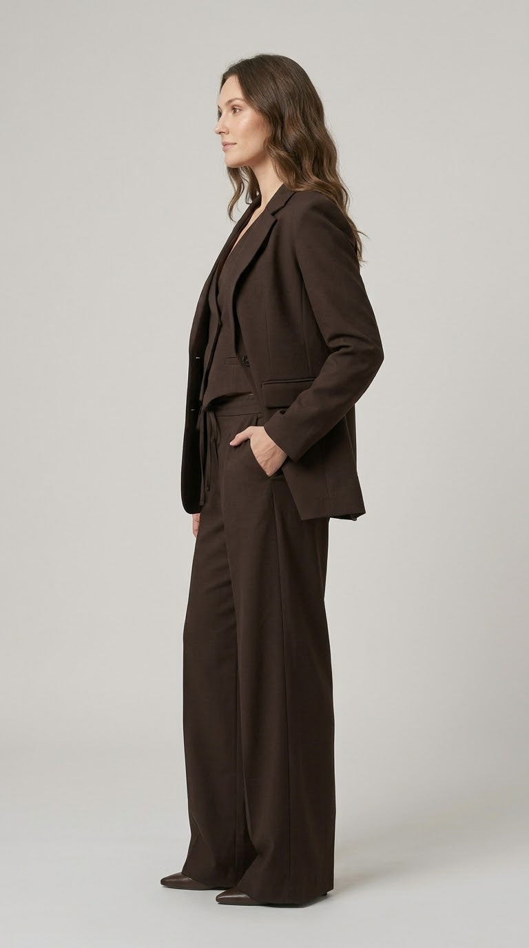 Completo Two Way tre pezzi moro giacca,gilet,pantalone