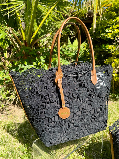 Borsa MBRC tessuto macramè