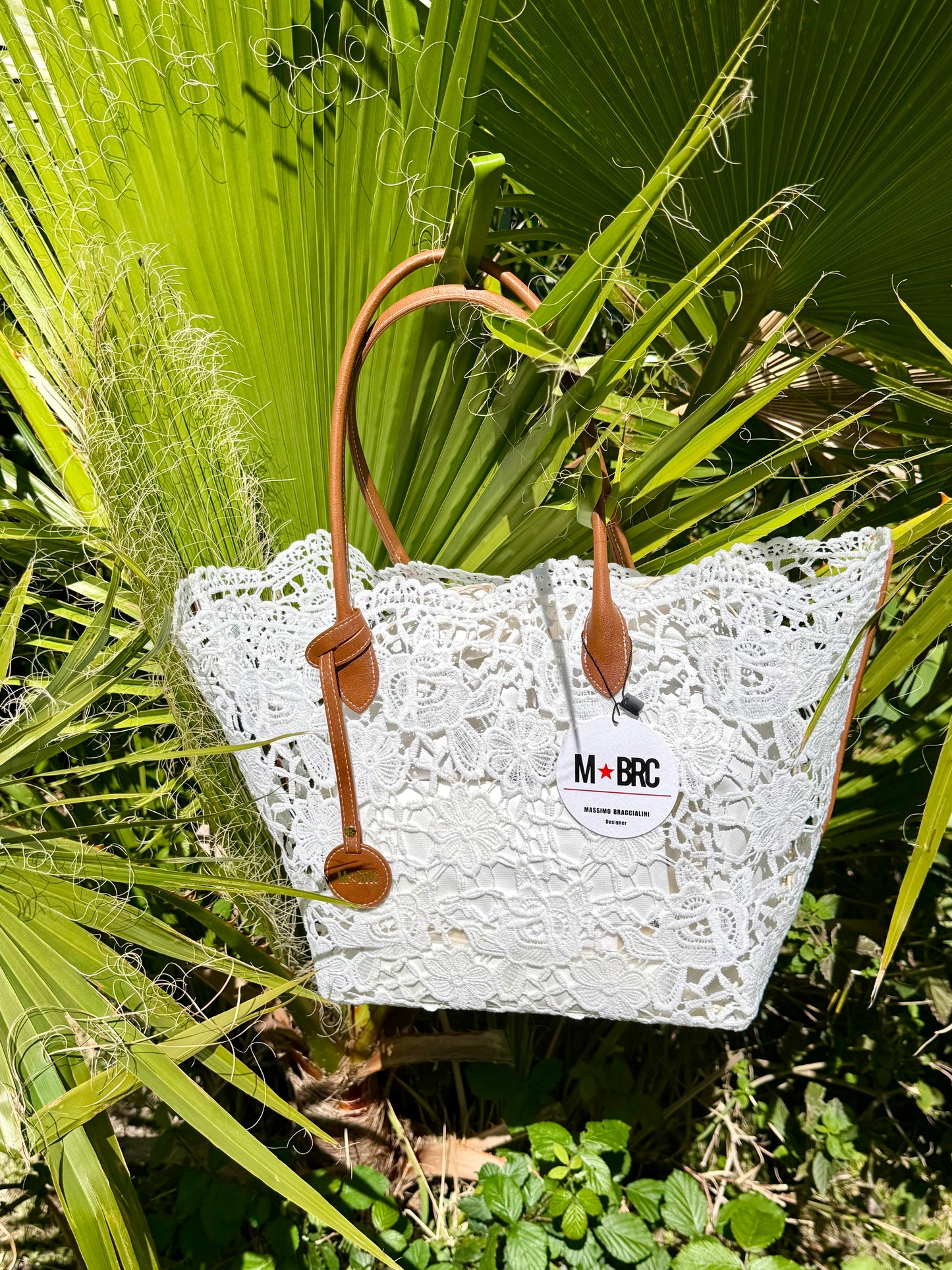 Borsa MBRC tessuto macramè