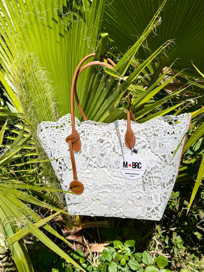 Borsa MBRC tessuto macramè