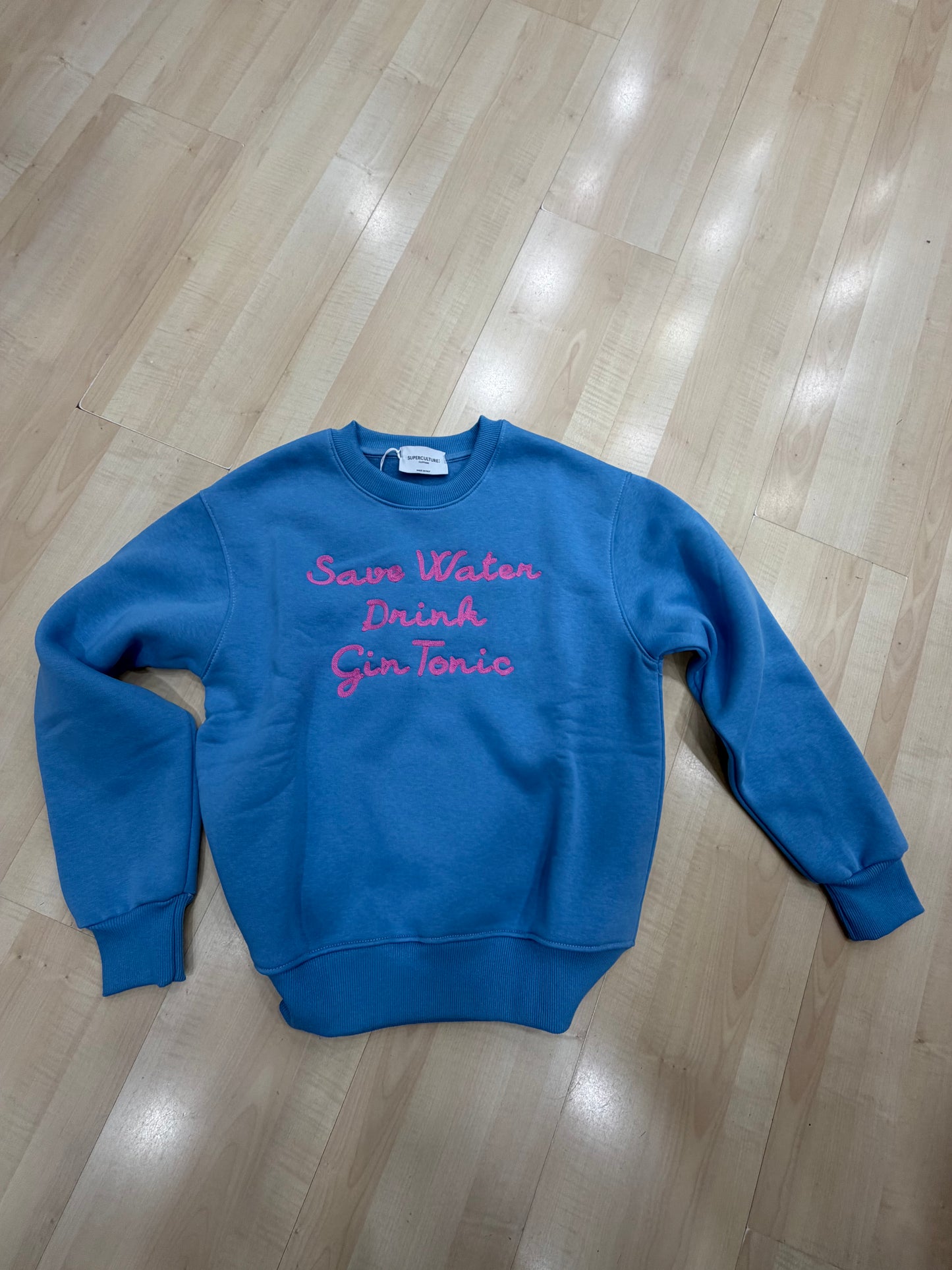 Felpa Azzurra Superculture - Malerba Showroom