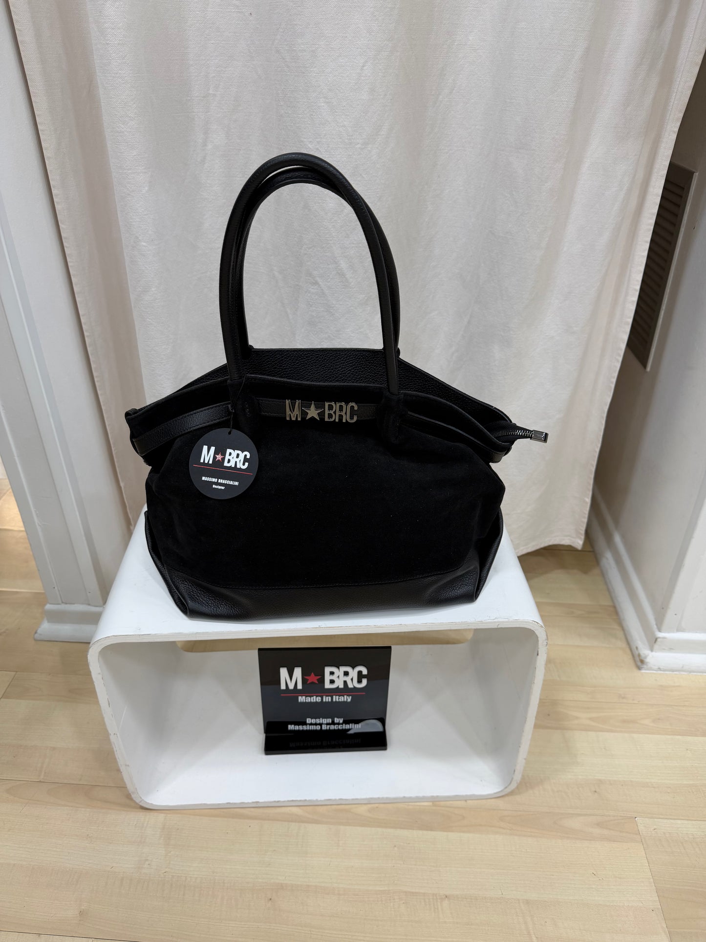 Borsa In Pelle Nera Massimo Braccialini