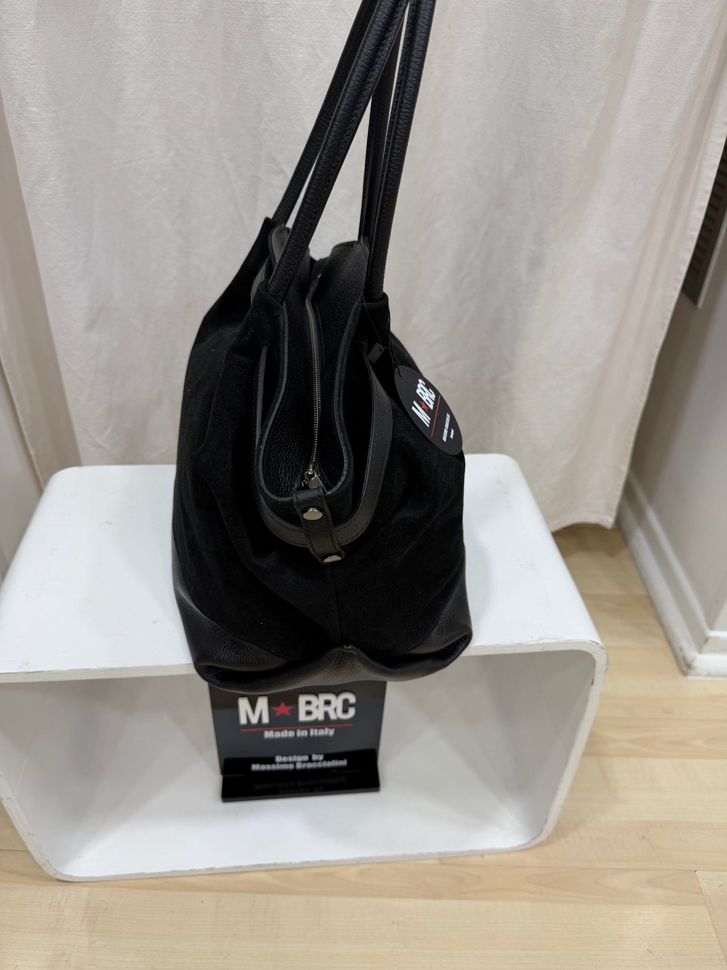 Borsa In Pelle Nera Massimo Braccialini
