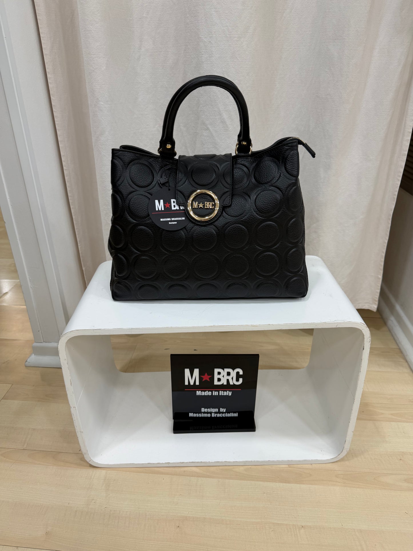 Borsa In Pelle Nera Massimo Braccialini