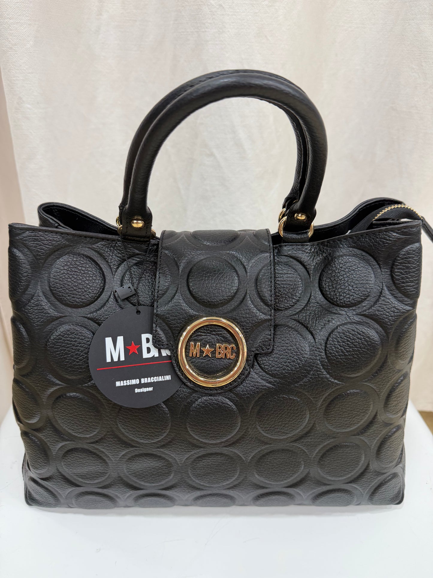 Borsa In Pelle Nera Massimo Braccialini