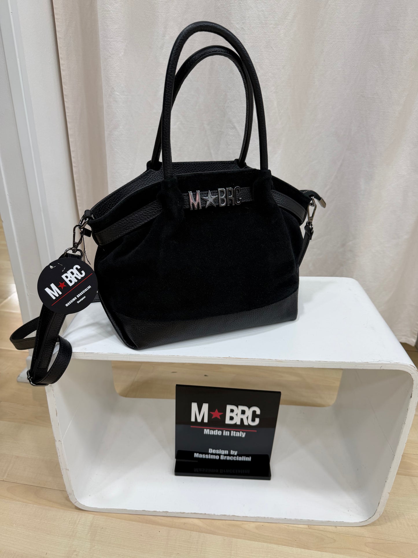 Borsa In Pelle Nera Massimo Braccialini