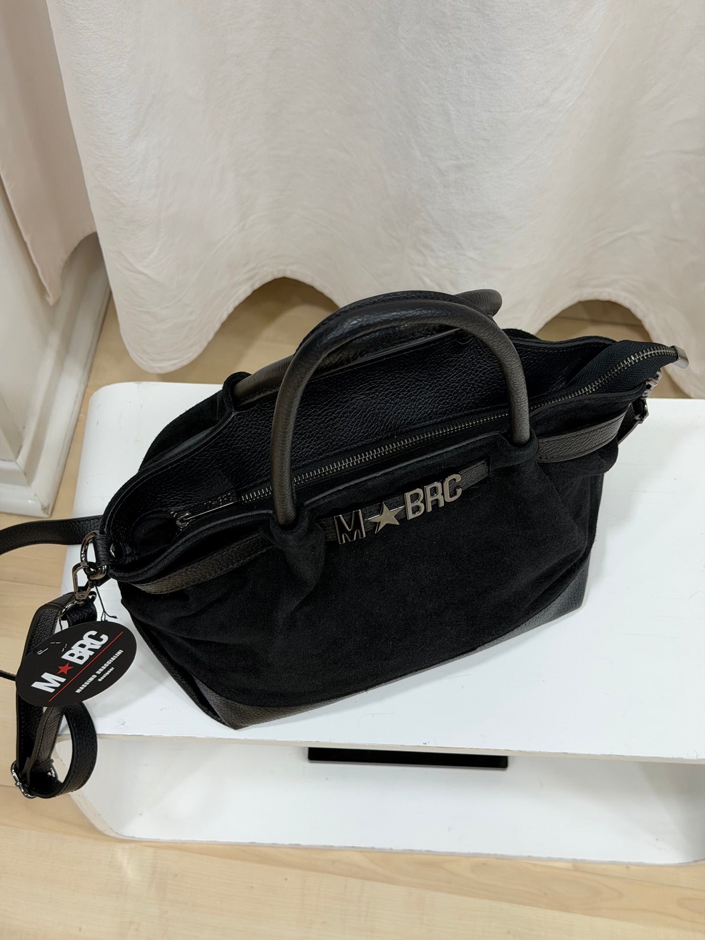 Borsa In Pelle Nera Massimo Braccialini