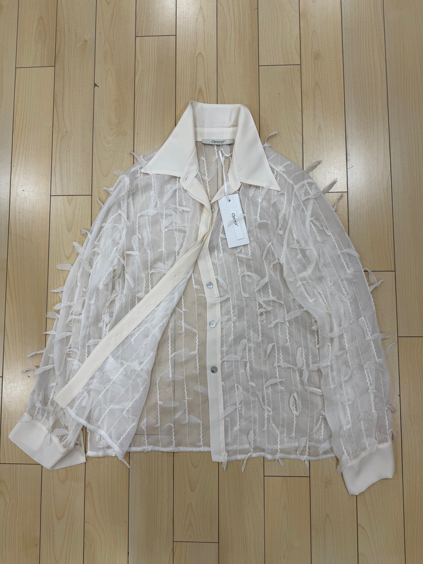 Camicia Fiocchetti Panna/nero Operà