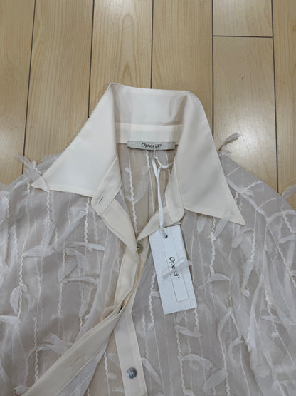 Camicia Fiocchetti Panna/nero Operà