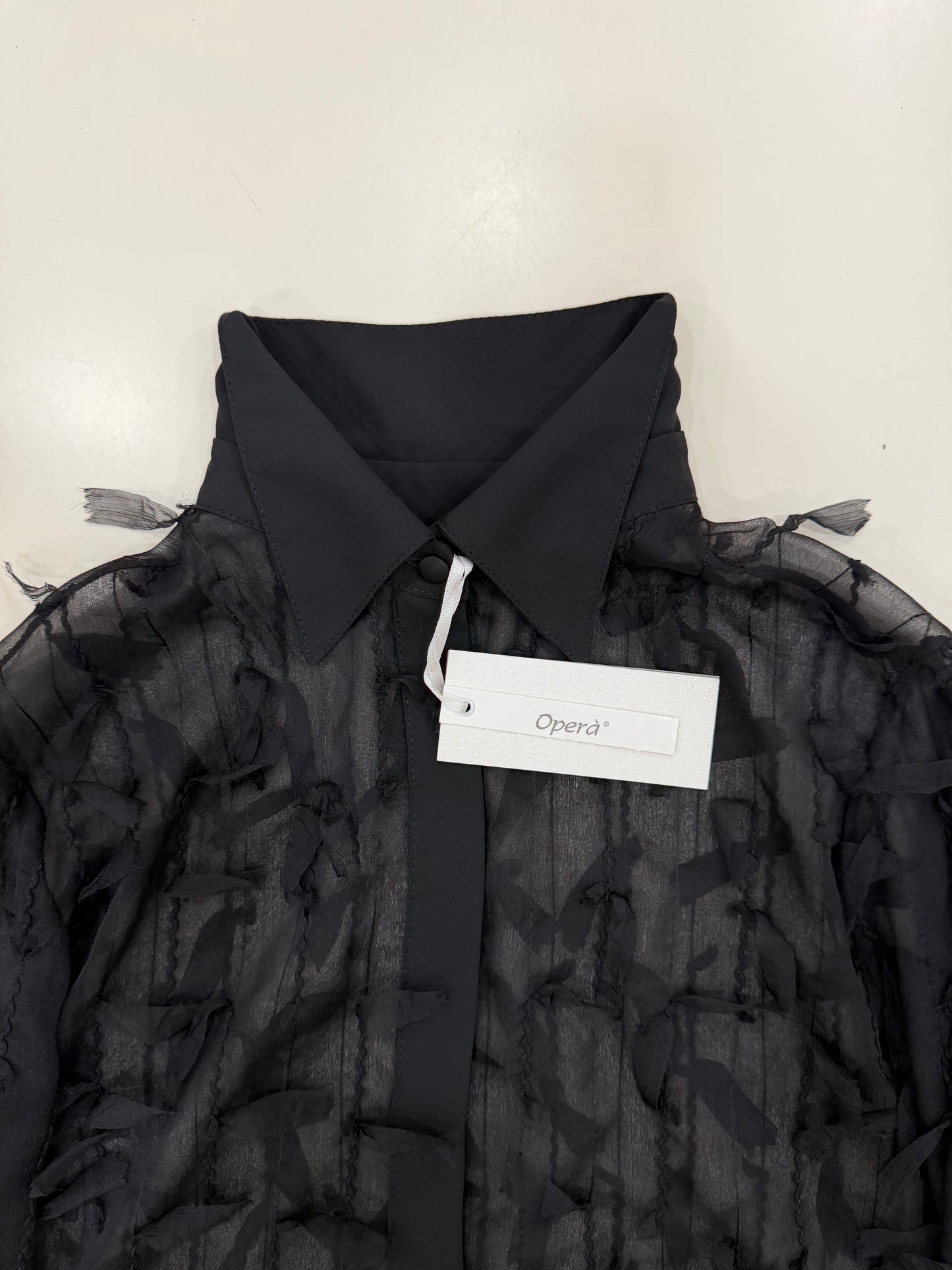 Camicia Fiocchetti Panna/nero Operà