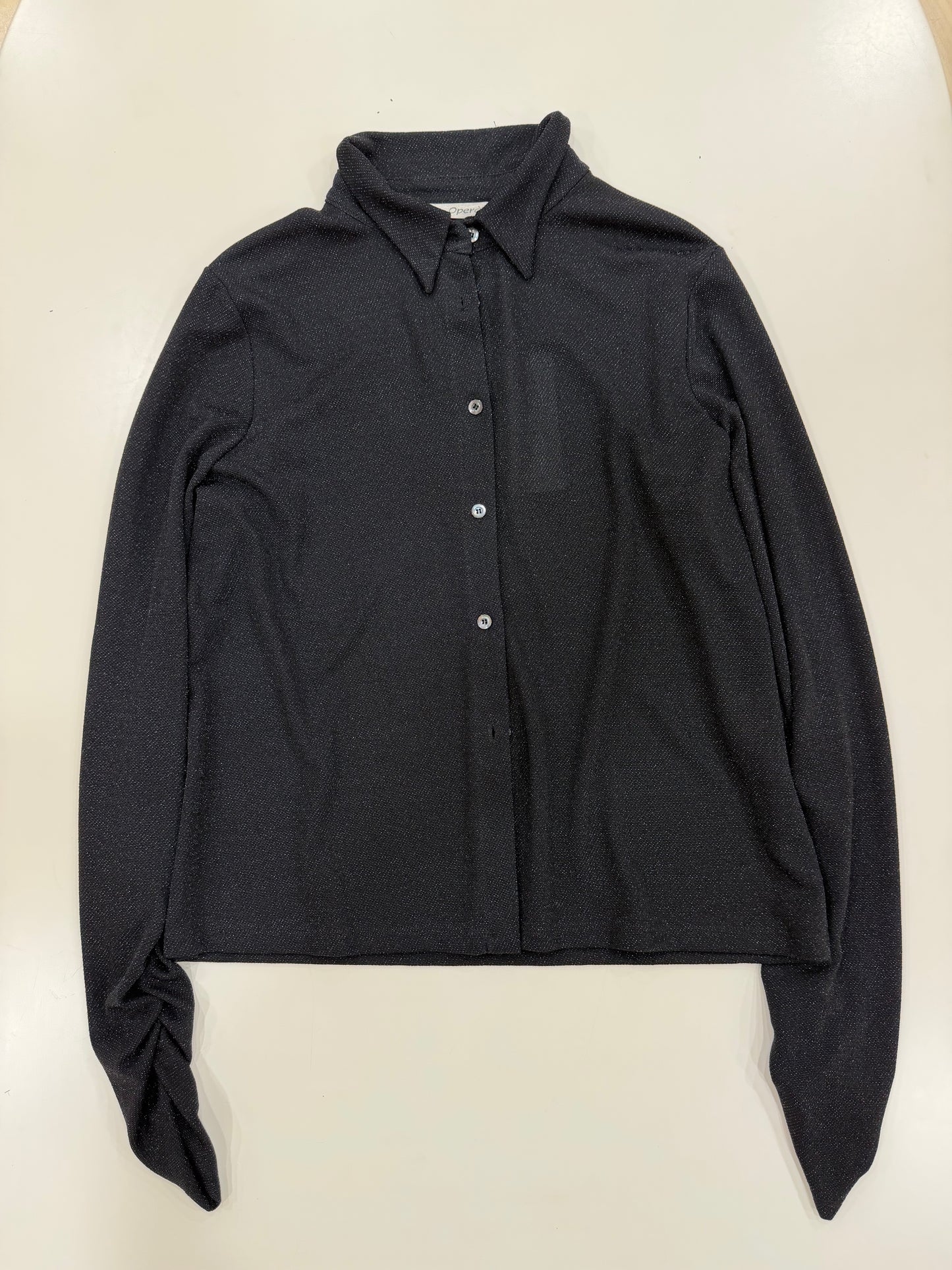 Camicia Jersey Nera/Argento Operà