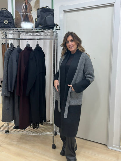 cappotto nero-grigio Vicolo