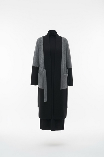 cappotto nero-grigio Vicolo
