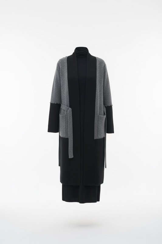 cappotto nero-grigio Vicolo