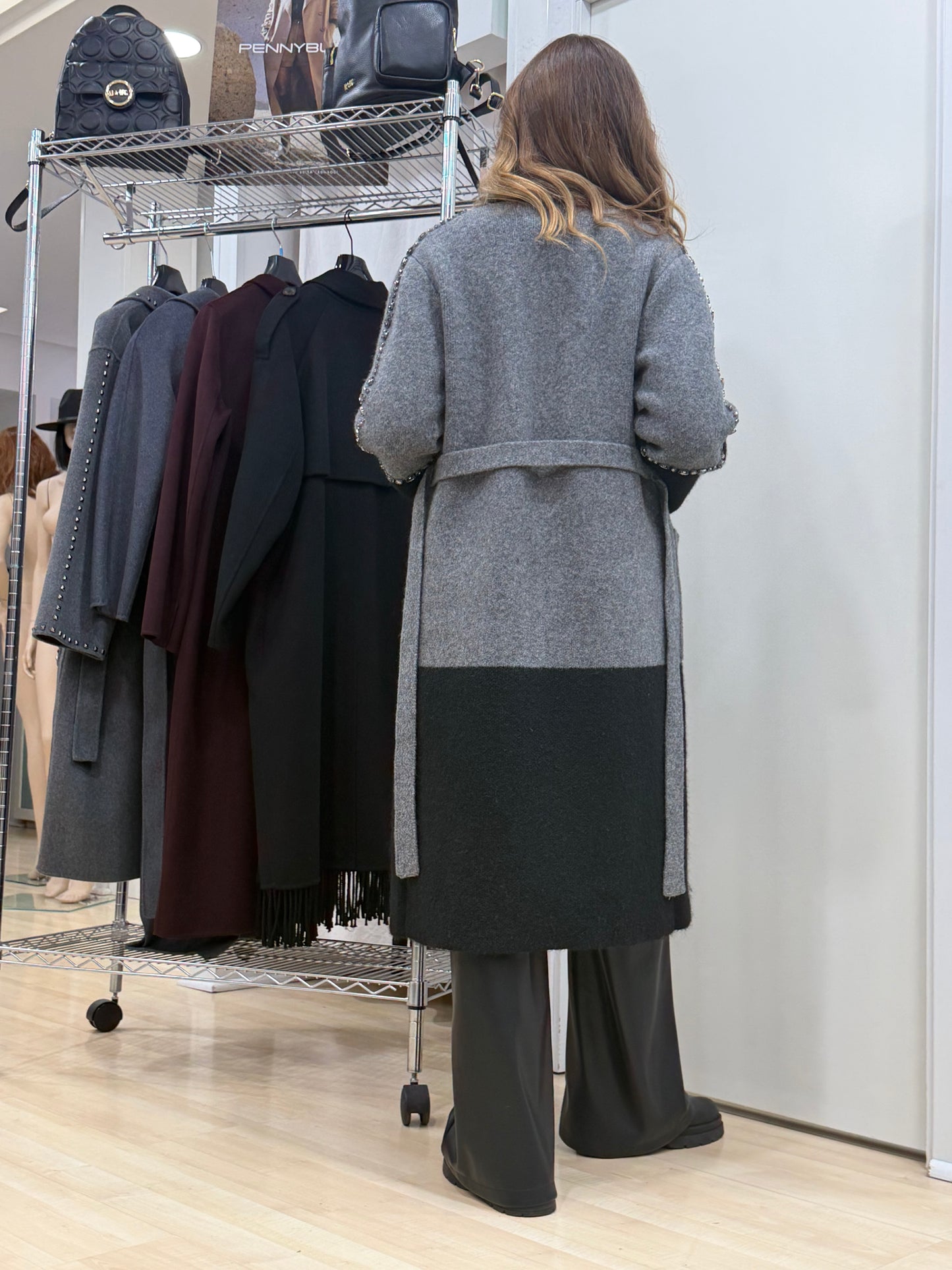 cappotto nero-grigio Vicolo