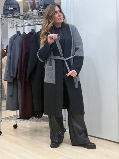 cappotto nero-grigio Vicolo