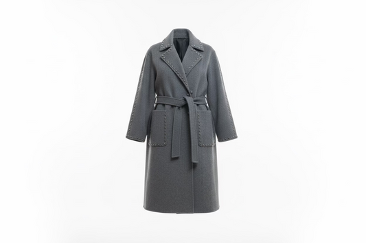 Cappotto grigio Vicolo con borchie
