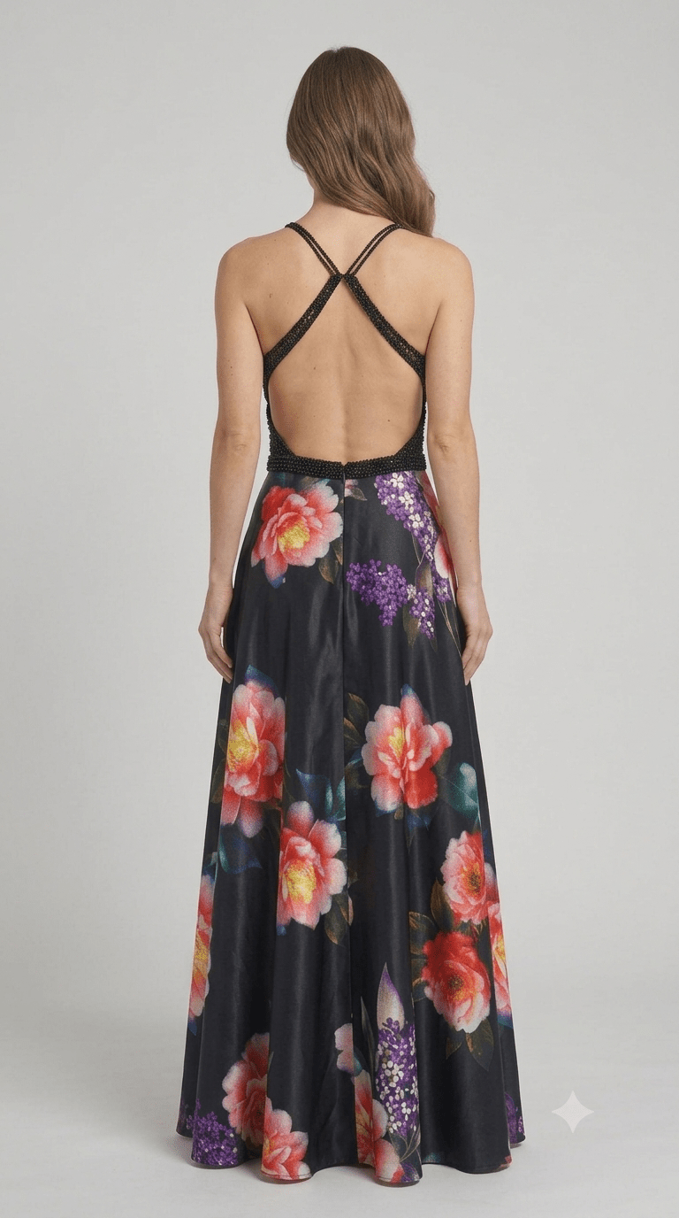 Abito Bon Ton da cerimonia +stola fantasia floreale - Malerba Showroom