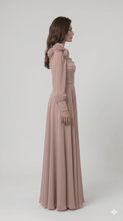 Abito Da Cerimonia Cipria - Malerba Showroom
