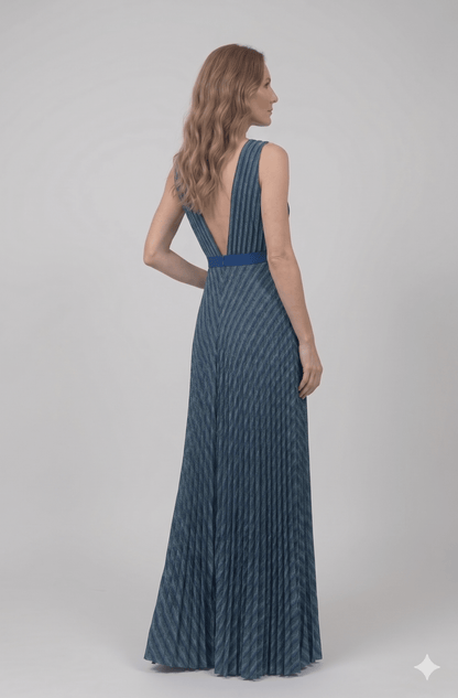 Abito Da Cerimonia Plissettato - Malerba Showroom