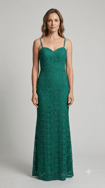 Abito lungo soani in pizzo - Malerba Showroom