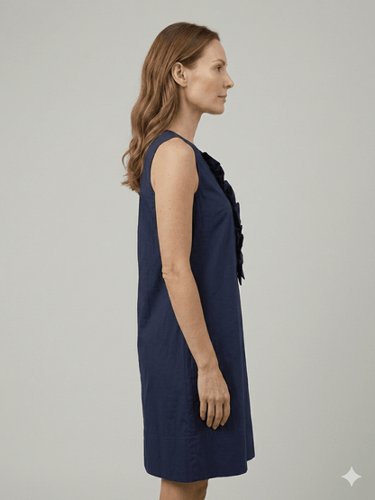 Abito Operà blu con rouge - Malerba Showroom