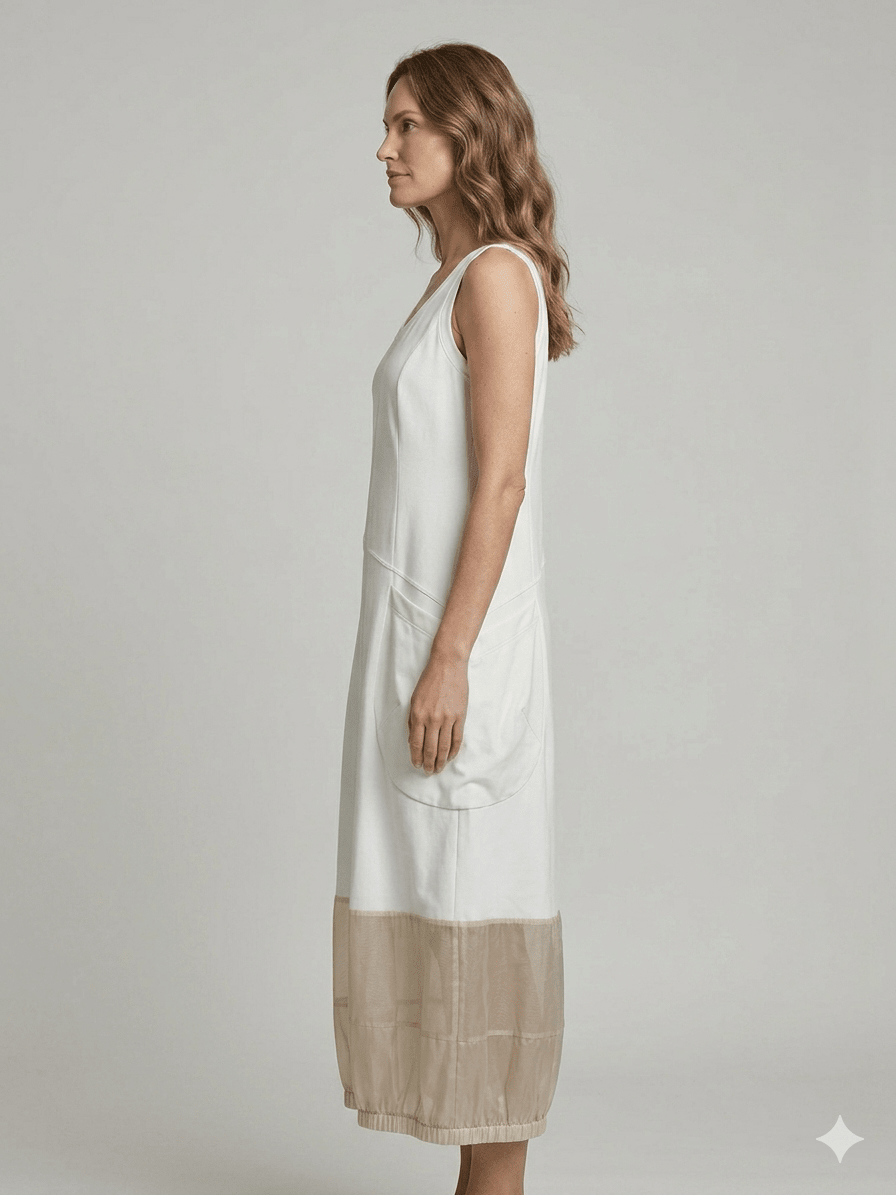 Abito Operà tecnico nylon panna - Malerba Showroom