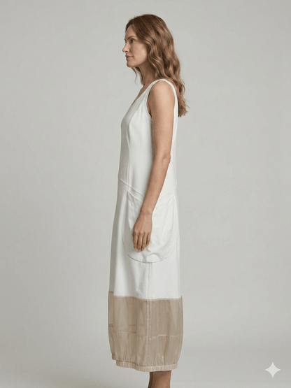 Abito Operà tecnico nylon panna - Malerba Showroom