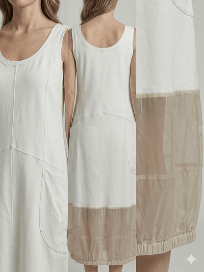 Abito Operà tecnico nylon panna - Malerba Showroom