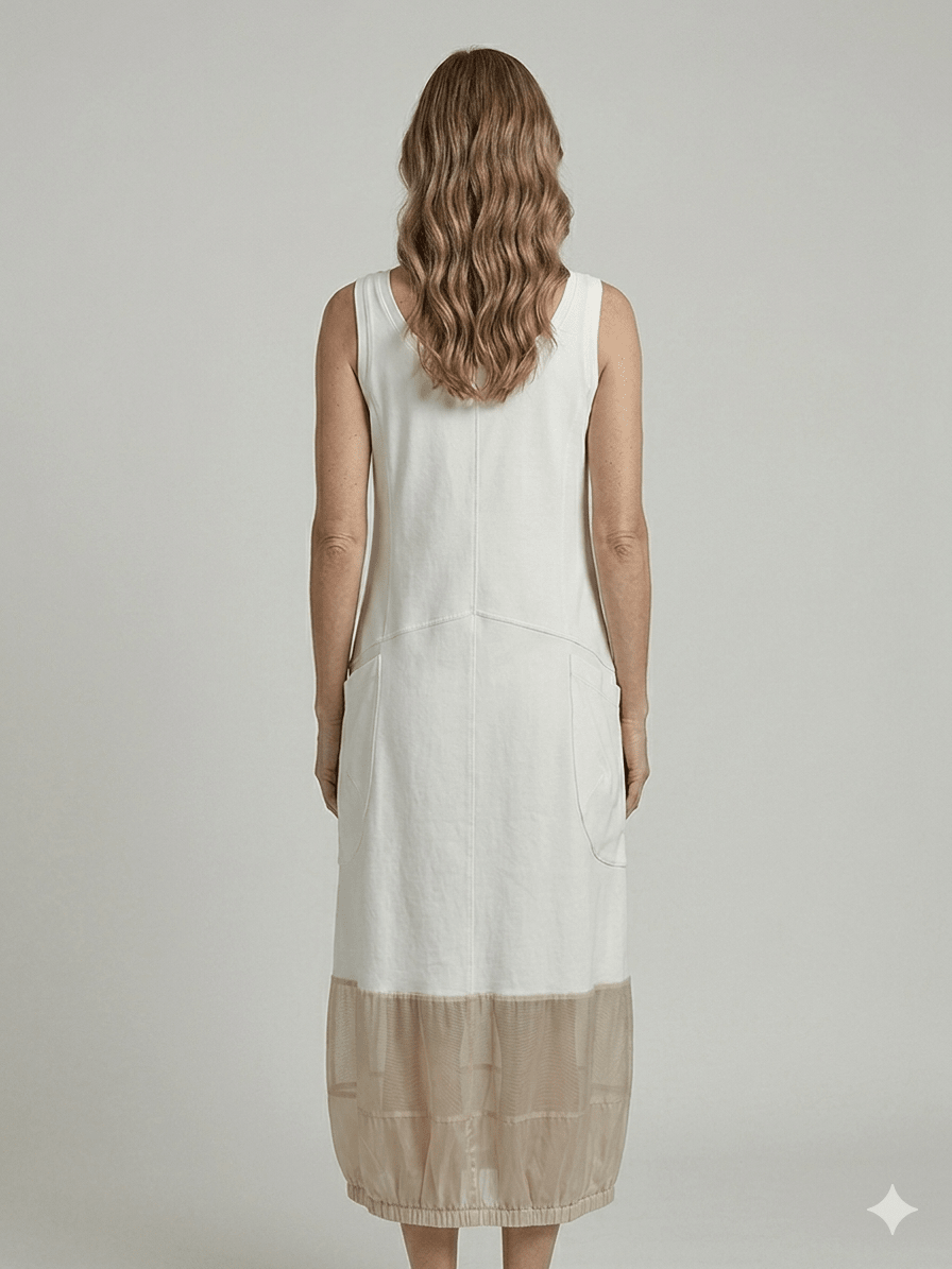 Abito Operà tecnico nylon panna - Malerba Showroom