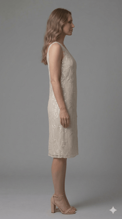 Abito Operà tulle ricamo panna - Malerba Showroom